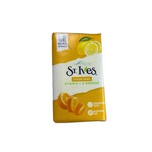 St. Ives Vitamin C & Orange Scrub Soap 4 Bar Lot New